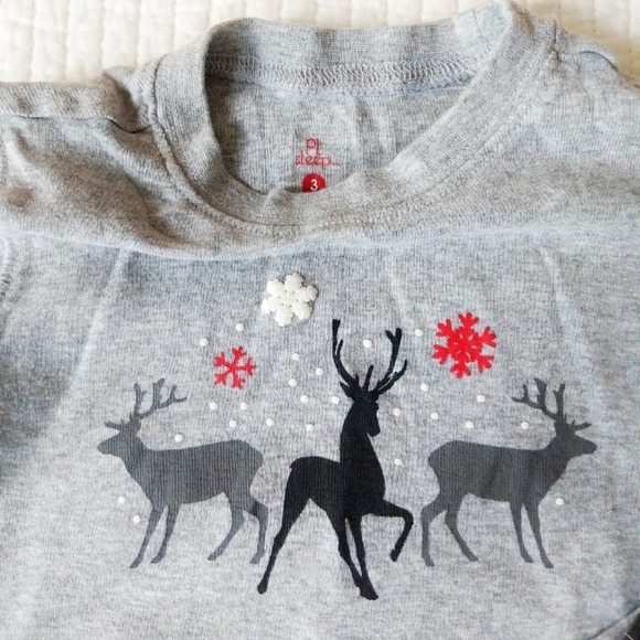 Petit Lem 3T Holiday Fair Isle PJs Grey Family Match - Picture 2 of 3